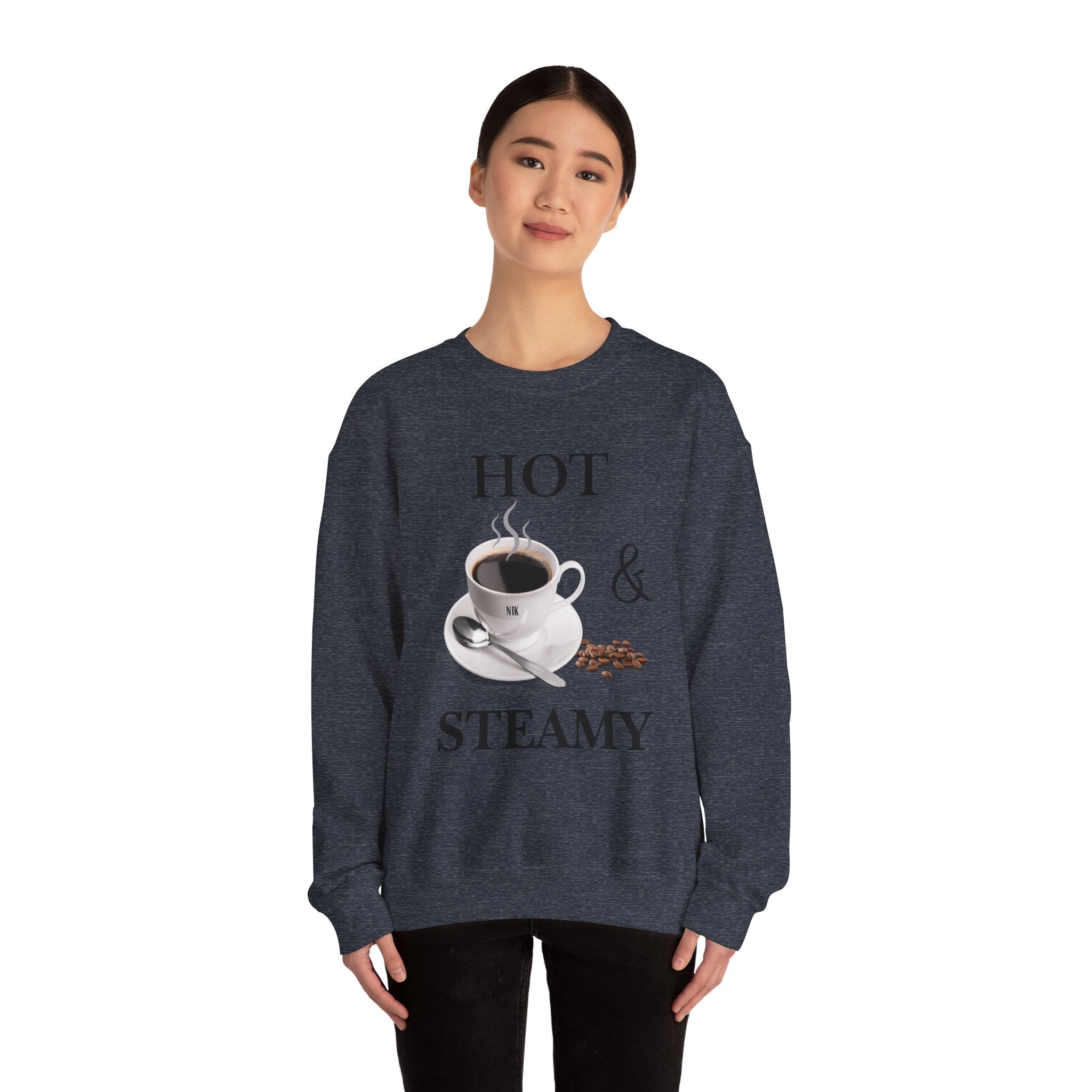 Hot and Steamy Cofee Unisex Heavy Blend™ Crewneck Sweatshirt
